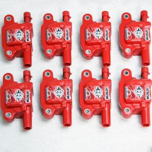 Chevrolet Corvette C8 Ignition Coil Packs - Granatelli Motor Sports - Malevolent Series - Red - `20-`23